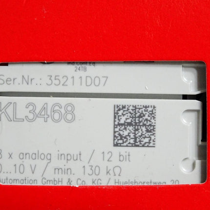 Beckhoff KL3468 analoge Eingangsklemme / Neu OVP - Maranos.de