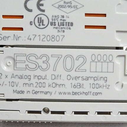 Beckhoff ES3702 EtherCAT-Klemme 2-Kanal-Analog-Eingang - Maranos.de