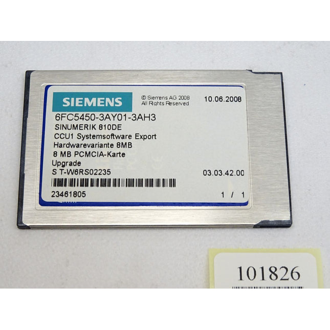Siemens 8MB PCMCIA-Karte Sinumerik 810DE CCu1 6FC5450-3AY01-3AH3 - Maranos.de