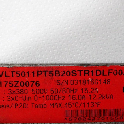 Danfoss 175Z0076 VLT5011PT5B20STR1DLF00A00 7.5kW - Maranos.de