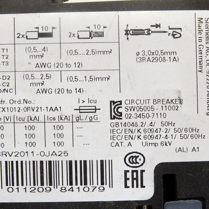 Siemens Sirius 3RV2011-0JA25 - Maranos.de