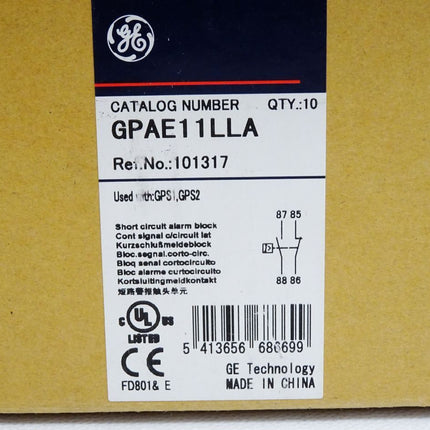 GE General Electric GPAE11LLA 101317 Kurzschlußmeldeblock / Inhalt : 10 Stück / Neu OVP - Maranos.de
