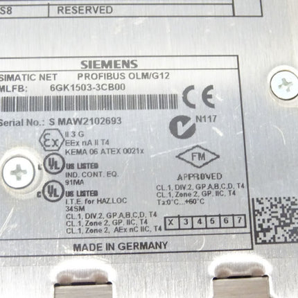 Siemens Simatic Net Profibus OLM/G12 6GK1503-3CB00 E:2 - Maranos.de