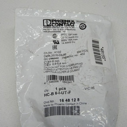Phoenix Contact HC-B 6-I-UT-F Buchseneinsatz Kontakteinsätze 1648128 neu-OVP - Maranos.de