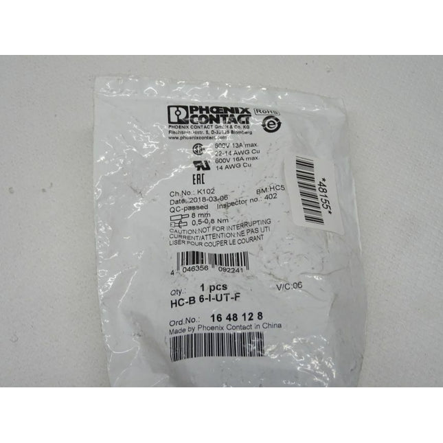 Phoenix Contact HC-B 6-I-UT-F Buchseneinsatz Kontakteinsätze 1648128 neu-OVP - Maranos.de