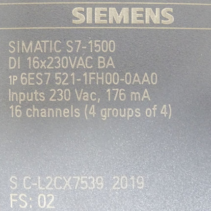 Siemens S7-1500 6ES7521-1FH00-0AA0 / 6ES7 521-1FH00-0AA0 Neu - Maranos.de
