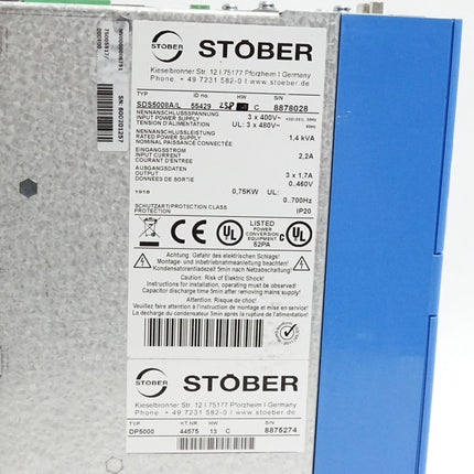Stöber Servoumrichter SDS5008A/L 55429 0.75kW DP5000 44575 - Maranos.de