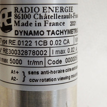 Radio Energie RE.0122 1CB 0.02 CA RE30032878002 Dynamo Tachymetrique 5000min-1 0.02A  / Neu OVP - Maranos.de