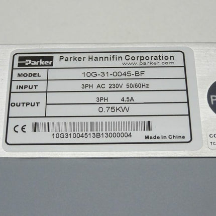 Parker 10G-31-0045-BF Frequenzumrichter 0,75kW SSD 3-Phase 230V Neu-OVP - Maranos.de