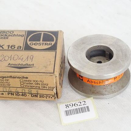 Gestra Rückschlagventil Rk16a DN20 3/4"  1.4581 PN40 ANSI 300 / Neu OVP - Maranos.de