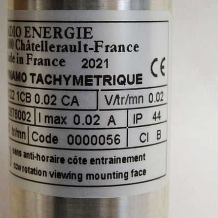 Radio Energie RE.0122 1CB 0.02 CA RE30032878002 Dynamo Tachymetrique 5000min-1 0.02A  / Neu OVP - Maranos.de