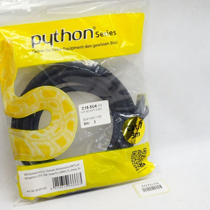Python 8070PY-030S Patchkabel Rohkabel Cat.7 schwarz 3m / Neu OVP - Maranos.de