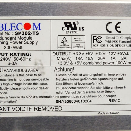 Ablecom SP302-TS Switching Power Supply 300W - Maranos.de