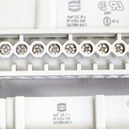 Harting Stecker Kontakteinsatz-Halterung Han24E-M-s 09330242601 + HAn24E-F-s 09330242701 - Maranos.de