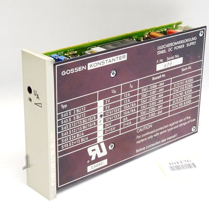 Gossen Konstanter Einschubkarte S63S12/15BU10/8 3361-S002-AM 3167210B3305 - Maranos.de