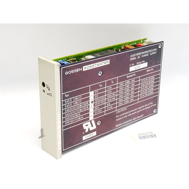 Gossen Konstanter Einschubkarte S63S12/15BU10/8 3361-S002-AM 3167210B3305 - Maranos.de
