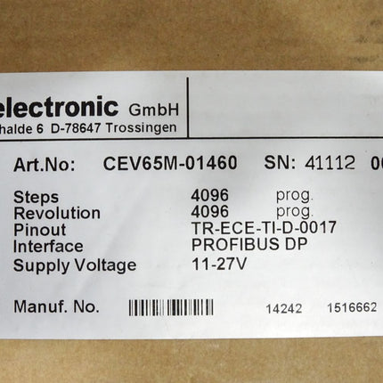 TR Electronic Drehgeber CEV65M CEV65M-01460 / Neu OVP - Maranos.de