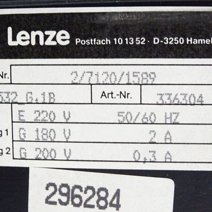 Lenze Drehzahlregler 532_G.1B 336304 - Gehäuse mit Steuerung 5032 GP.1B 336303 - Maranos.de