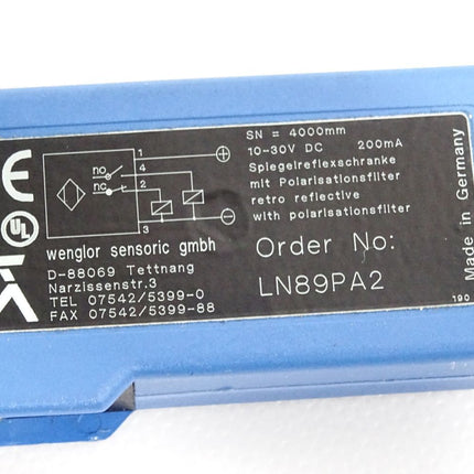 Wenglor LN89PA2 Spiegelreflexschranke / Neu - Maranos.de