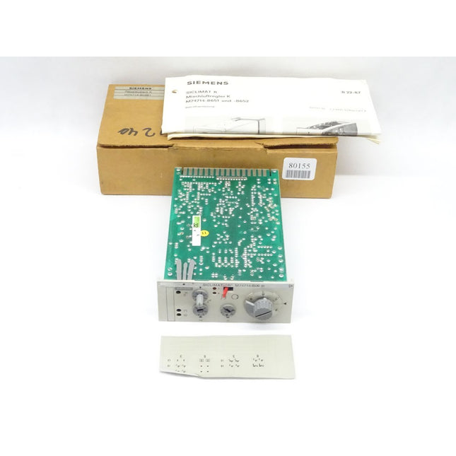 Siemens Regelsystem K M74714-B0651 / M74714-B0651 Siclimat  NEU-OVP - Maranos.de