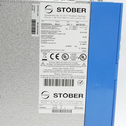 Stöber Servoumrichter SDS5040 SDS5040A/L 55431 4kW DP5000 44575 - Maranos.de
