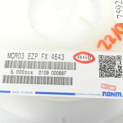 5000x RÖHM MCR03 EZP FX 4643 / 464K Ohm Widerstände - Maranos.de