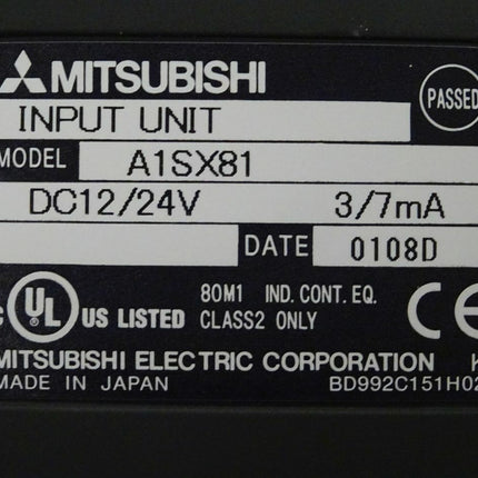 Mitsubishi A1SX81 Eingabeeinheit DC 12/24V // 3/7mA // A1S - Maranos.de