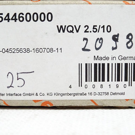 Weidmüller 1054460000 Querverbinder WQV 2.5/10 / Inhalt:25 Stück / Neu OVP - Maranos.de