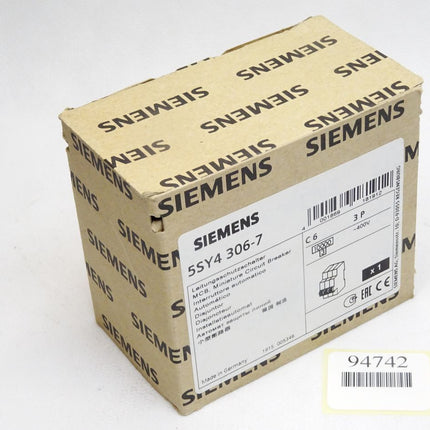 Siemens Leitungsschutzschalter 5SY4306-7 / neu OVP - Maranos.de