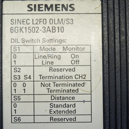 Siemens Sinec L2FO OLM/S3 / 6GK1502-3AB10 - Maranos.de