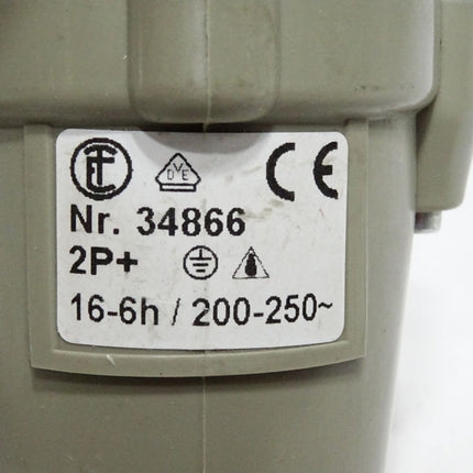 Elektra Tailfingen Cekon Stecker 34866 2P+ 16-6h 200-250VAC mit lagerspuren - Maranos.de