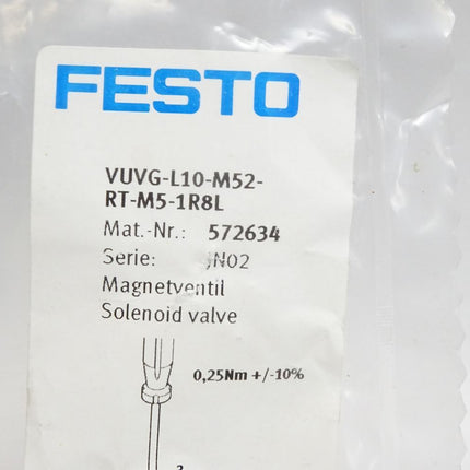 Festo Magnetventil 572634 VUVG-L10-M52-RT-M5-1R8L / Neu OVP - Maranos.de