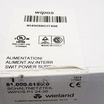 Wipos Switch Power Supply P1 24-20 P124-20 81.000.6150.0 / Neu OVP - Maranos.de