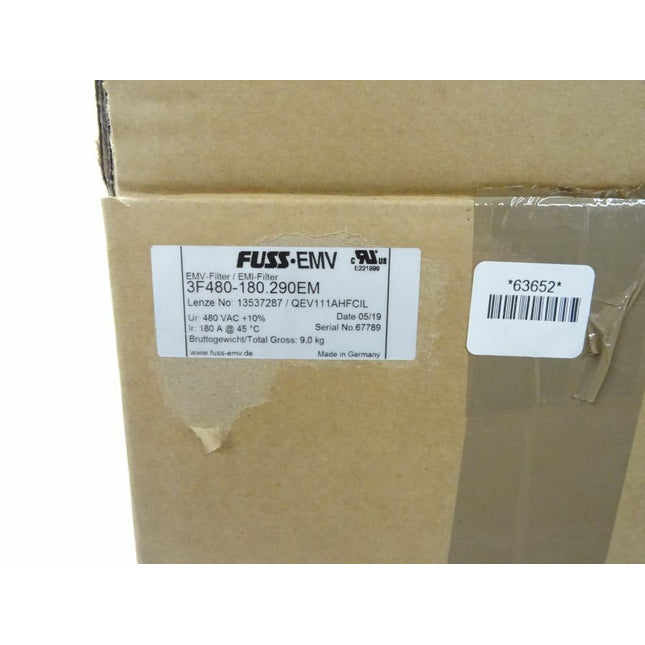 Fuss EMV Filter 3F480-180.290EM / Lenze No. 13537287 / QEV111AHFCIL NEU - Maranos.de
