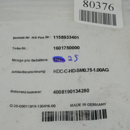 Weidmüller HDC-C-HD-SM0.75-1.00AG Crimpkontakt 25 Stück - Maranos.de