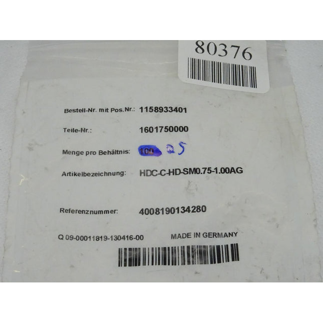 Weidmüller HDC-C-HD-SM0.75-1.00AG Crimpkontakt 25 Stück - Maranos.de