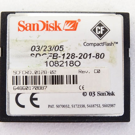 CompactFlash 128MB B&R 5CFCRD.0128-02 Rev.C0 - Maranos.de