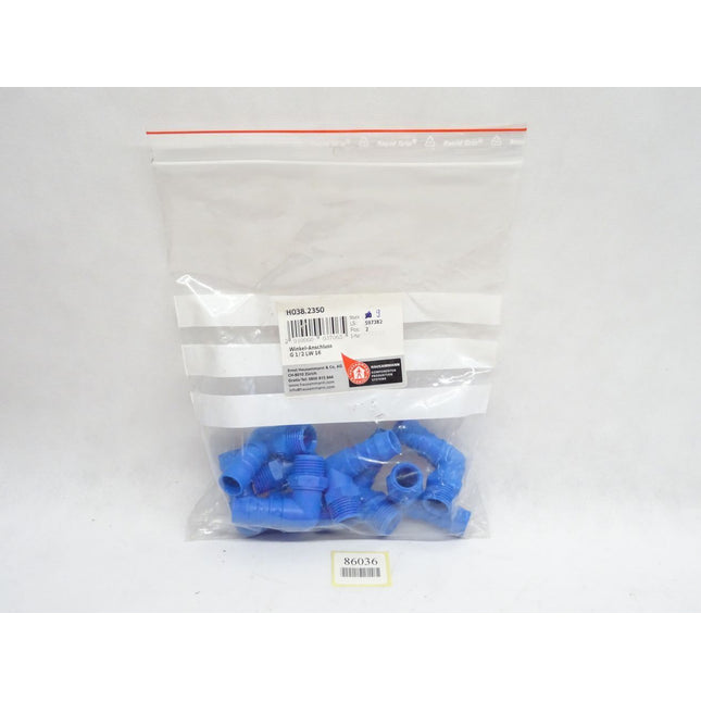 Hausammann H038.2350 Winkel-Anschluss G1/2 LW16 / Inhalt:9 Stück / Neu OVP - Maranos.de