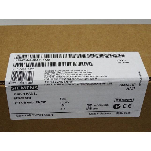 Siemens TP177B color Touch Panel 6AV6642-0BA01-1AX1 6AV6 642-0BA01-1AX1 / Neu OVP versiegelt - Maranos.de