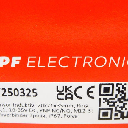 Ipf electronic Sensor Induktiv Ring-Sensor IY250325 / Neu OVP - Maranos.de