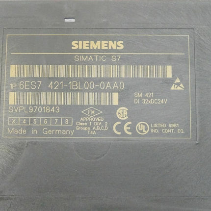 Siemens Simatic S7 6ES7421-1BL00-0AA0 / 6ES7 421-1BL00-0AA0 E:04 - Maranos.de