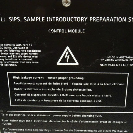 Varian SIPS Kontrollmodul EL01085373 Einführungsvorbereitungssystem für Proben - Maranos.de