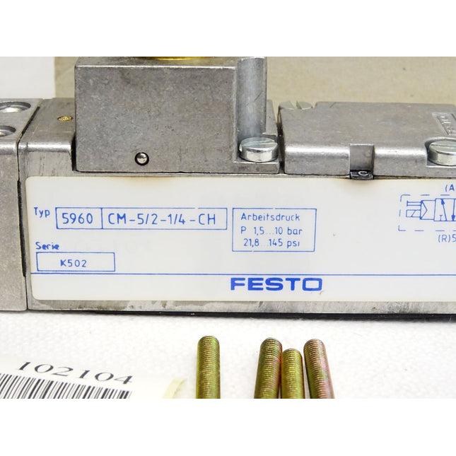 Festo Magnetventil 5960 CM-5/2-1/4-CH / Neu OVP - Maranos.de