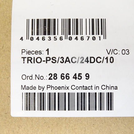 Phoenix Contact 2866459 TRIO-PS/3AC/24DC/10 Stromversorgung / Neu OVP - Maranos.de