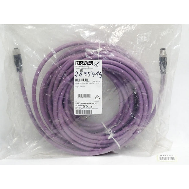 Phoenix Contact 1507405 SAC-2P-M12MSB/15,0-910/M12FSB Bussystem-Kabel / Neu OVP - Maranos.de
