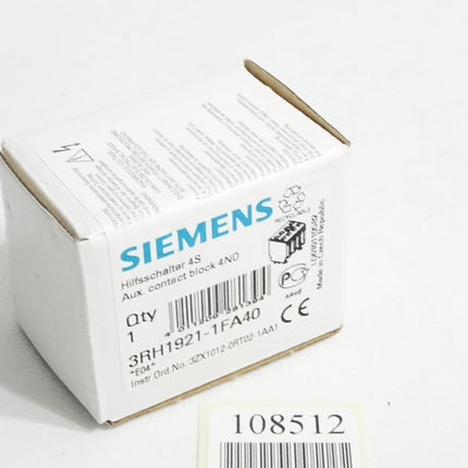 Siemens Hilfsschalter 3RH1921-1FA40 / Neu OVP - Maranos.de
