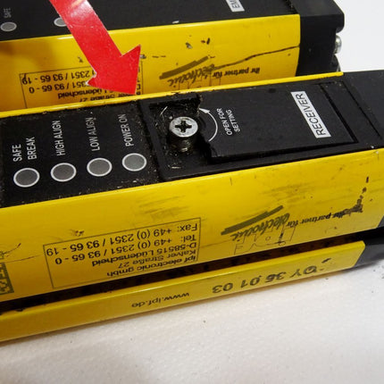 Ipf electronic Lichtgitter OY350103 Sender + Empfänger - Bruchstellen - Maranos.de