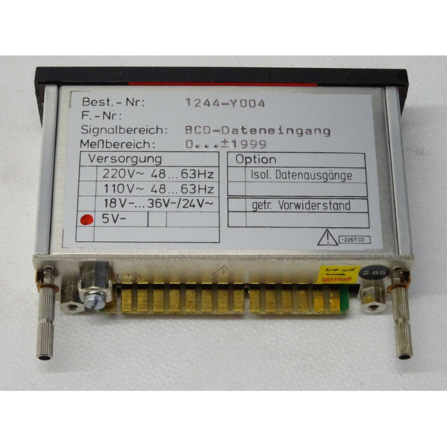 Gossen DIGEM ff1DR 1244-Y004 / BCD-Dateneingang 0...+/.-1999 7 / Digitalanzeiger / Neu OVP - Maranos.de