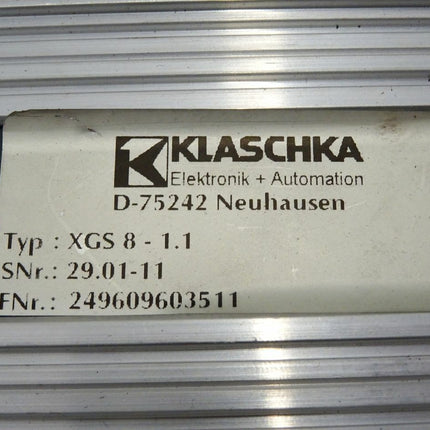 Klaschka Elektronik+Automation 29.04-07 / XKES/IW-1.74 / XGS8-1.1 - Maranos.de