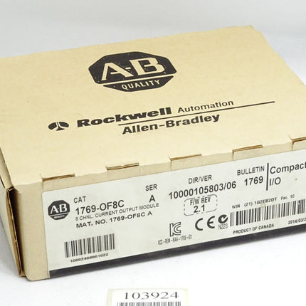 Allen-Bradley 1769-OF8C CompactLogix 8 Pt A/O Current Module / Neu OVP versiegelt - Maranos.de